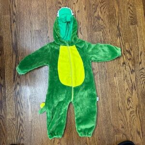 Green and Yellow Dinosaur Costume Onesie